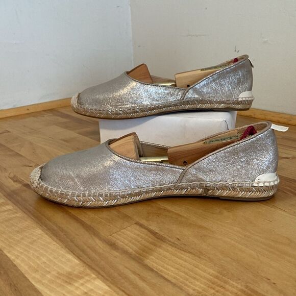 Rag & Bone Taupe Shimmer Slip On Jute Espadrille Shoes Size EU 39/ US 9 - Picture 4 of 10